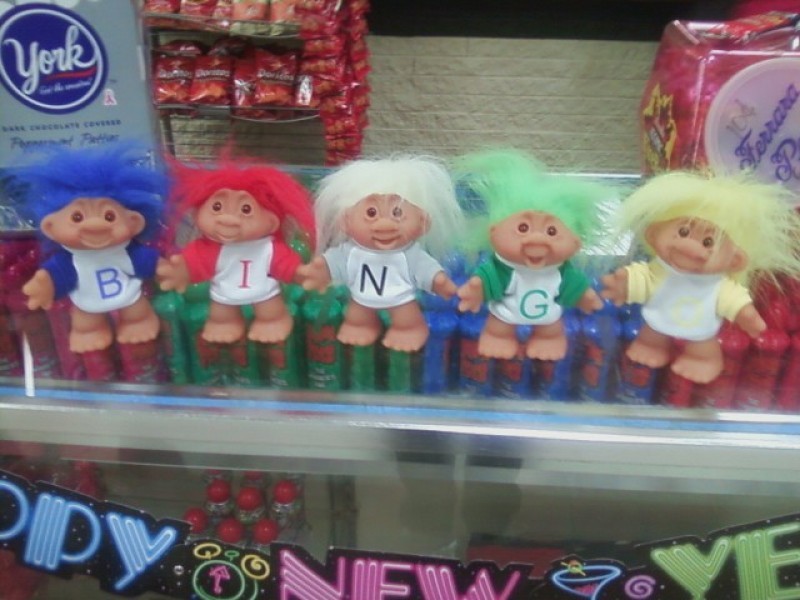 an array of troll dolls
