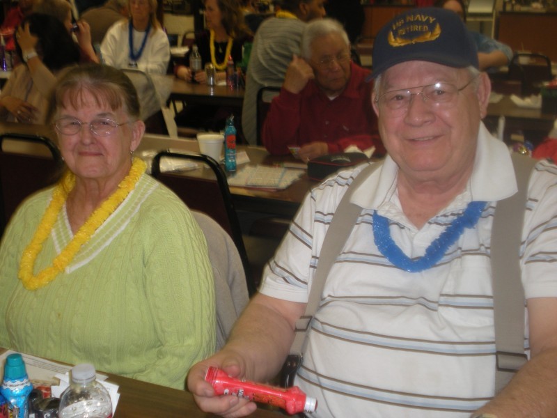 man and woman relax at bingo